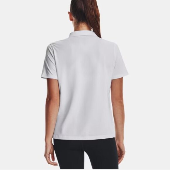 CHRISTMAS SALE!!!!  1370431 Under Armour White Womens Team Tech Polo Shirt - Picture 4 of 5